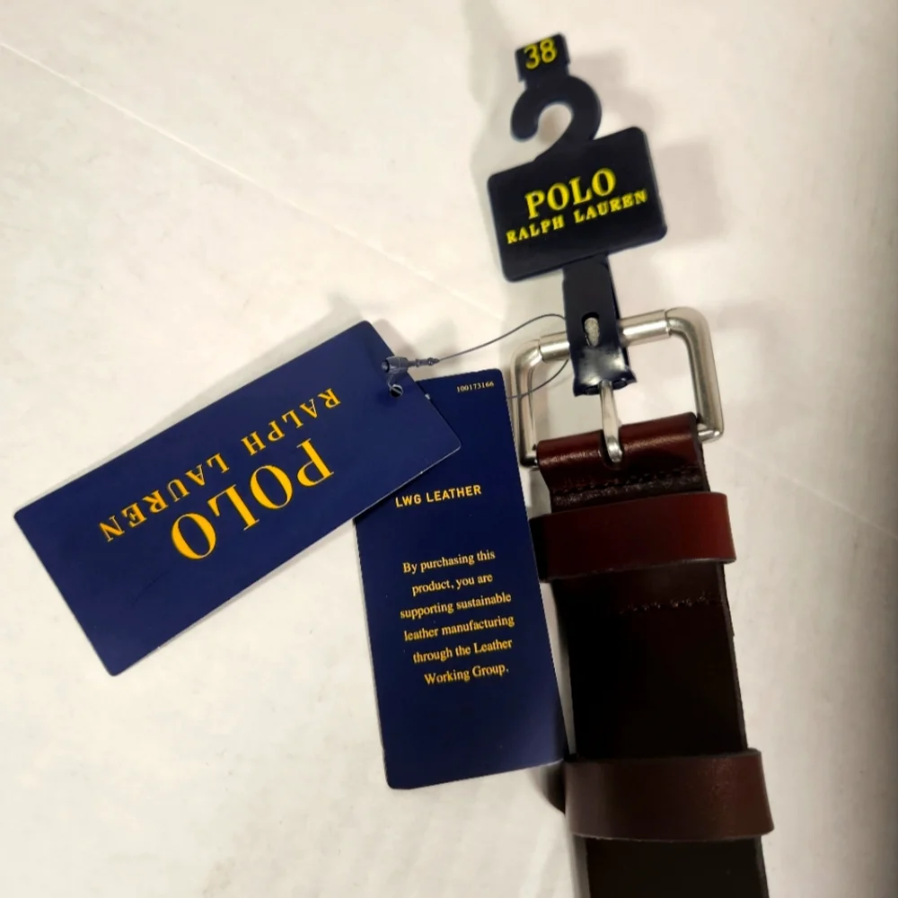 NWT Men's Ralph Lauren Polo Leather Roller-Buckle Belt - Picture 2 of 8